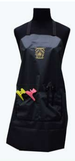 Delantal  Barbero SPENCER RUBBER Negro c/ Estampa 2 bolsillos y tira  G2